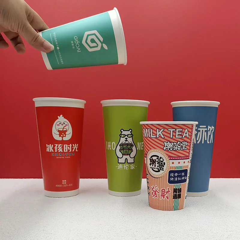 Custom Printed 16oz Single Wall Custom Disposable Hot Drinking Coffee