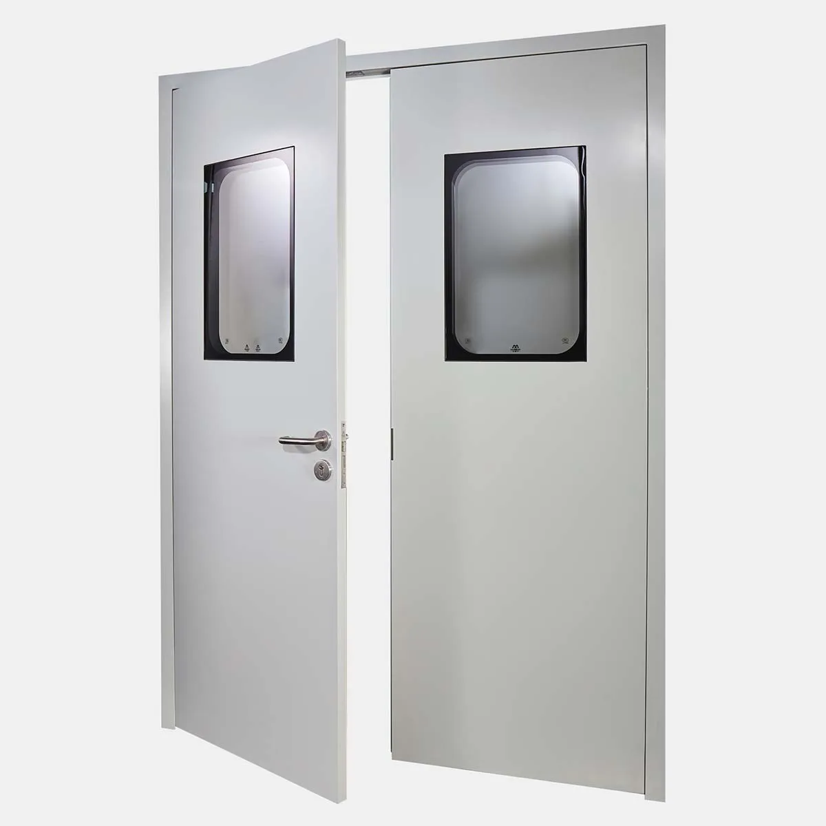 GMP Standard double Opening Steel door Modular cleanroom Door Sound Insulation for hospital