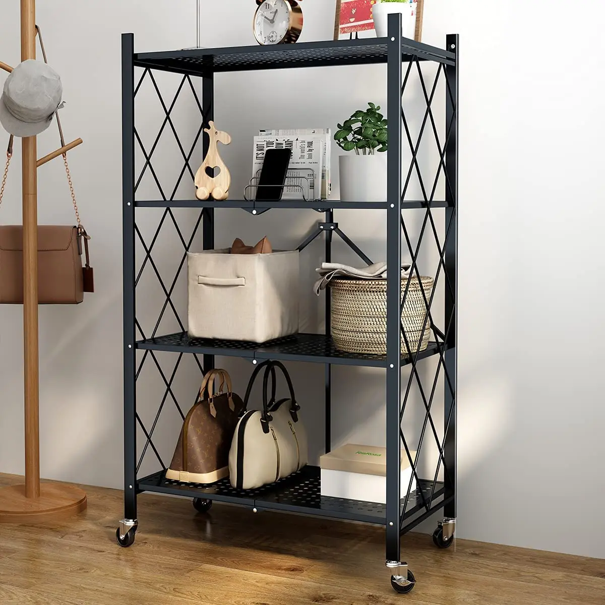 High Quality Household Foldable Display Shelf Rack Multi Function
