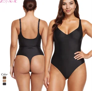 Sculpting Seamless High-Waisted Hip-Enhancing Tummy-Slimming Camisole-Style One-Piece Shapewear Body Suit for Women