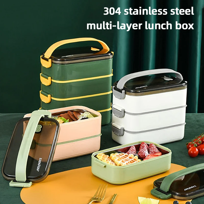 Factory Direct Kitchen Lunch Box 304 Stainless Steel Foo Lunch Box Kids