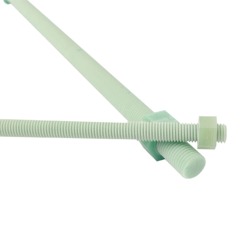 FR4 G10 Insulation Bolt and Nut with High Mechanical Strength and Threaded Rod for Secure Fastening
