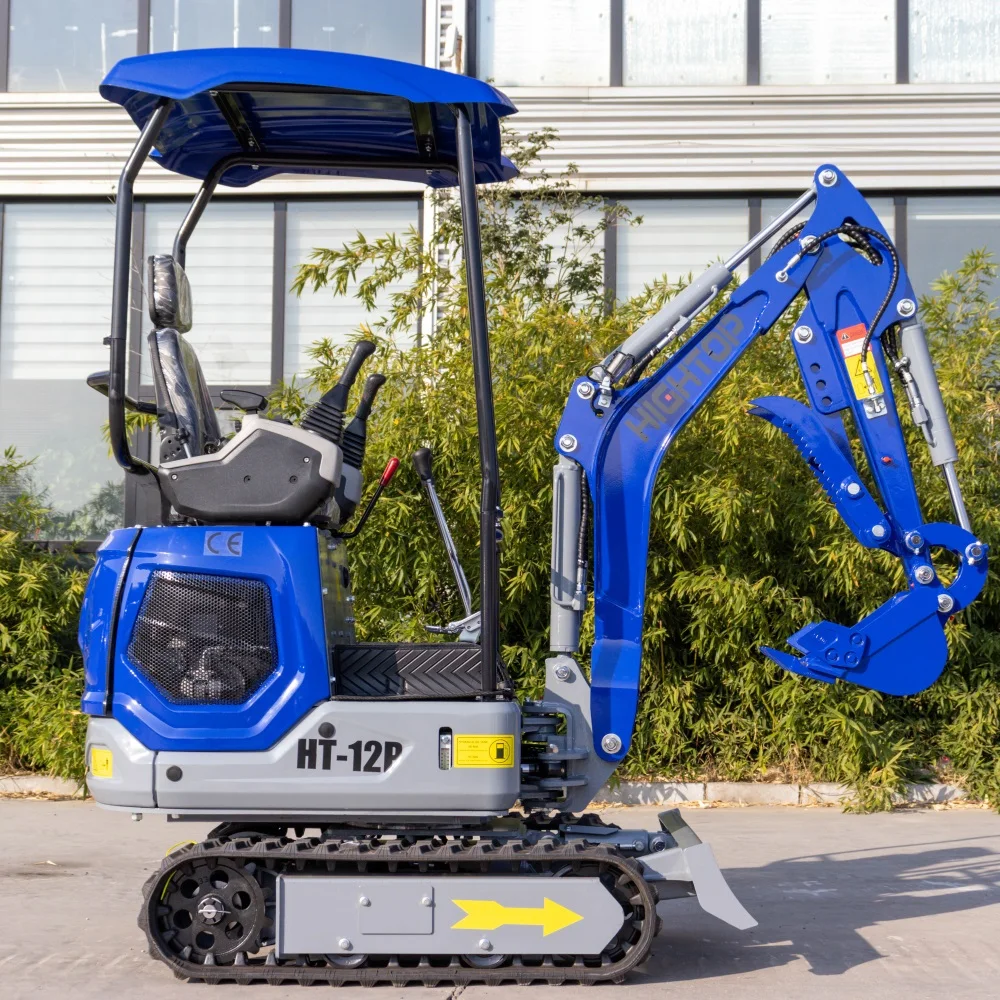 Çin'de Doğrudan Fabrika 1,2ton Mini Ekskavatör Ucuz Fiyatlı Çiftlik Kullanımlı Kazıcı Makinesi