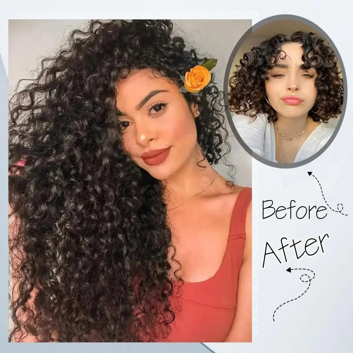 Deep Curly Wave Hair Extensions Clip in-8Pcs 100g Human Hair Water Wave Clip on Hairpieces_voghion.com