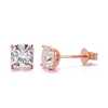 Boucles d'oreilles en or rose 10 carats avec diamants de laboratoire