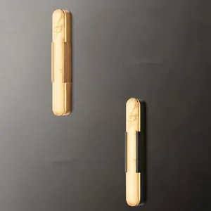Modern Spanish Natural Marble LED Wall Lamp for Home Office Bedroom Study Living Room Corridor Entrance-Recessed Installation