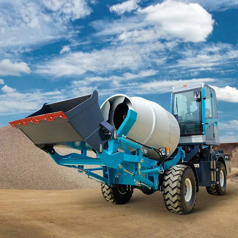 Small Mini Self-loadng Concrete Mixer Truck Ready Mix Concrete Mixer Design of Mixer Truck Portable Automatic Wheel Concrete Mix