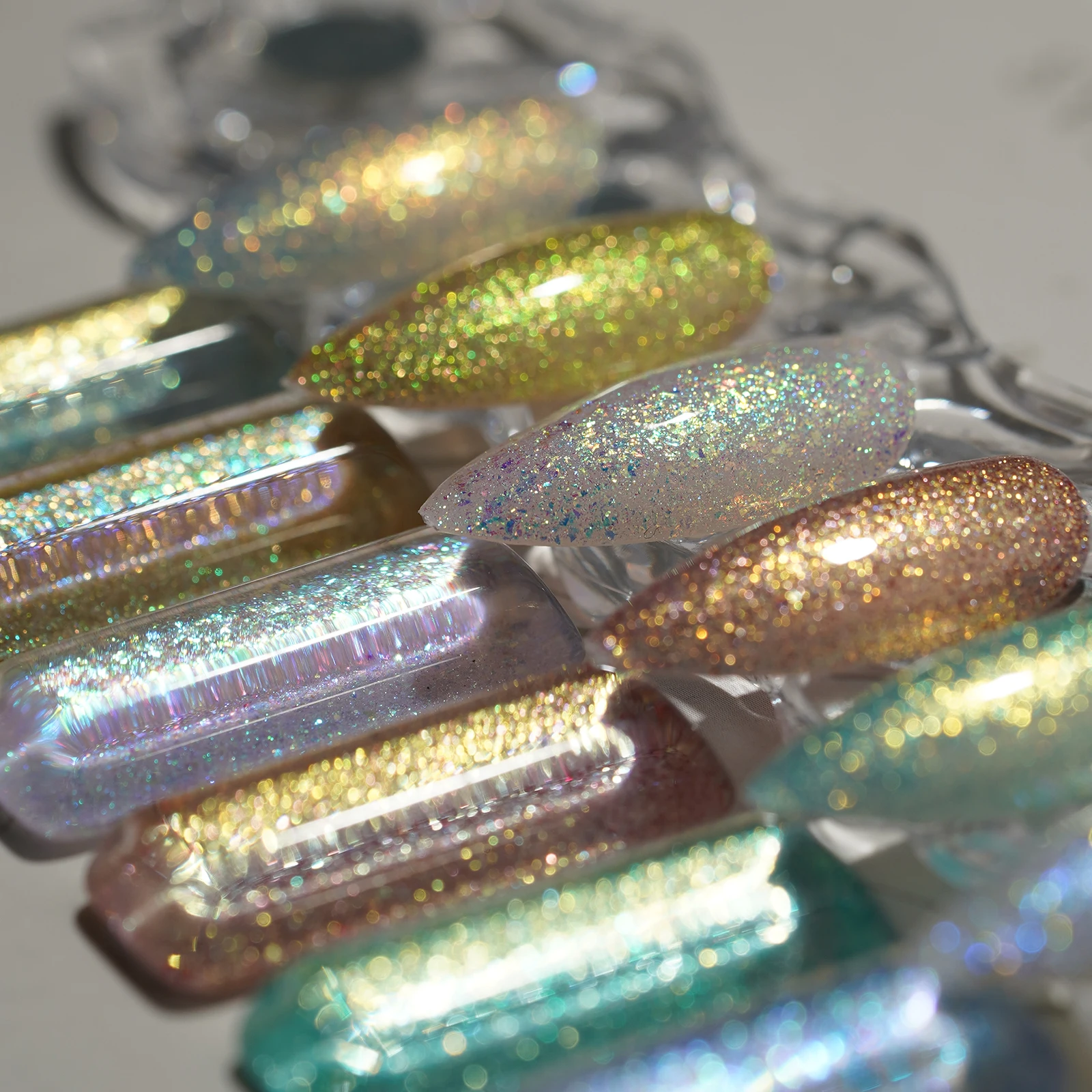 ICE NOVA Mermaid Gel Polish New Arrival Pink Glitter Cosmetic Mixed Color Sequins Hema Free 10ml/15ml/1kg Bulk With Custom Logo
