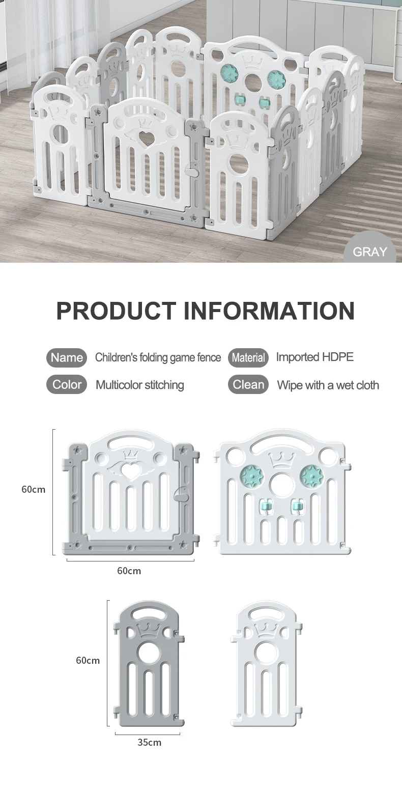 Kindergarten Home Children Play Fence Plastic Indoor Playpens Square Baby Furniture Playpens