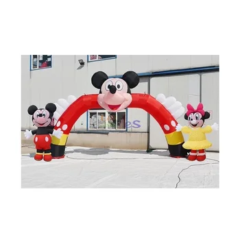 Outdoor Advertising Cartoon Character Theme Mickey Balloon Arch Inflatable Arch For Event