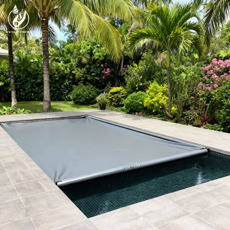 2026 Custom PVC Heavy Duty Coated Tarpaulins Waterproof Inground Outdoor Leaf Net Swimming Pool Cover