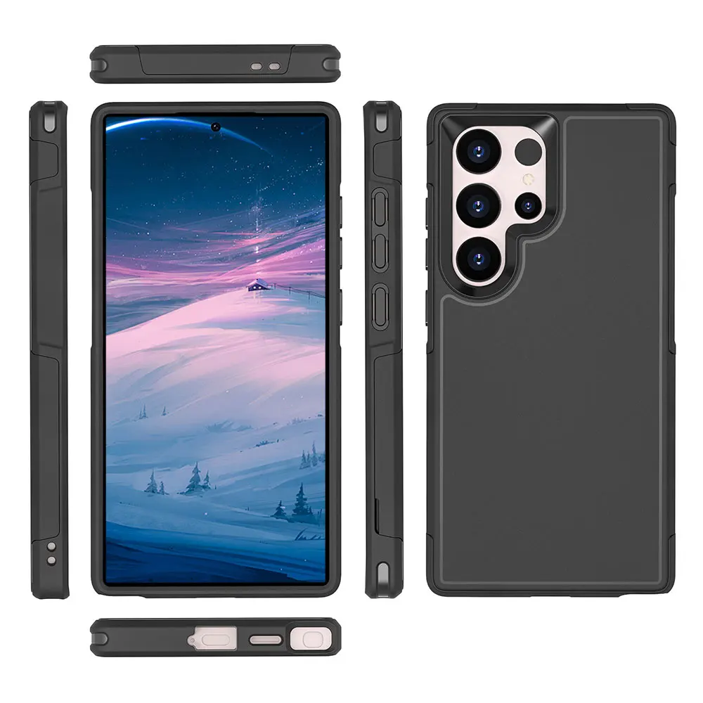 Tpu Pc Phone Case For Samsung Galaxy S24 Ultra F55 C55 M55 S23+ S22 Simple Business Pure Colour Anti Fall Scratch Sjk494 Laudtec manufacture