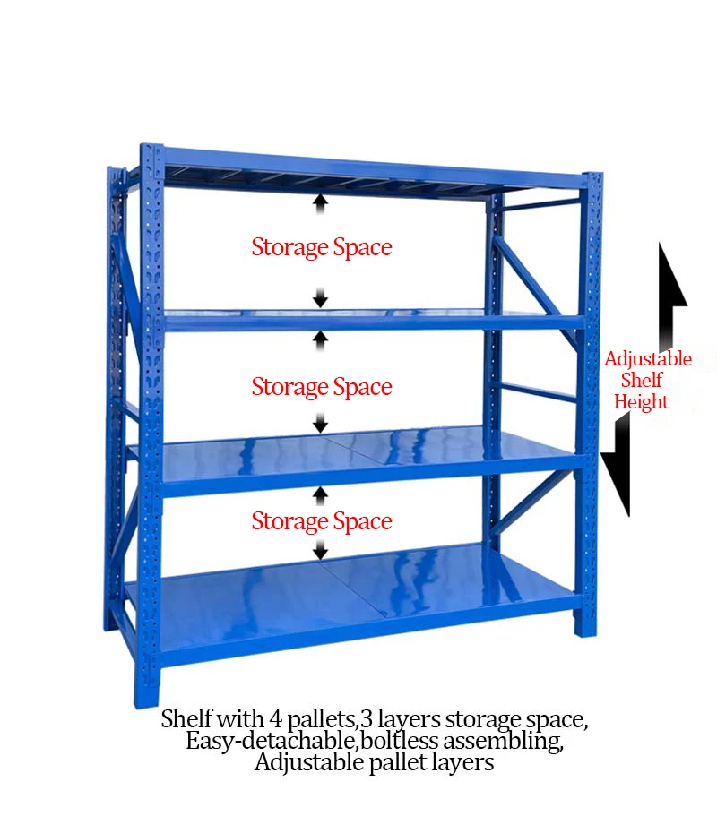 Warehouse Metal Garage Boltless Industrial Shelves Commercial Shelf