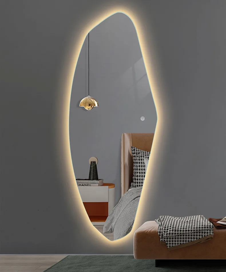 Irregular Frameless Backlit Wall Mirror Living Room Home Decor Vanity
