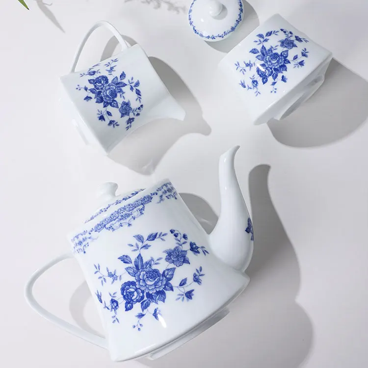  食器セット 青と白 ピトー家庭用品卸売磁器食器レストランプレート皿セット青と白の