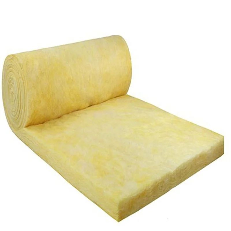 Fiber Glass Wool Fireproof with White Vapor Barrier Vinyl for Metal Building Roof Insulation