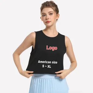 Custom Logo Quick Drying Exercise Vest Sleeveless Fitness Yoga Clothes Training Cover Shirts Running Underwear Sports Tops