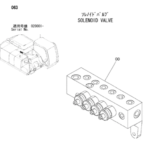 Original Excavator Parts Solenoid Valve Group 9258047 9246518 for
