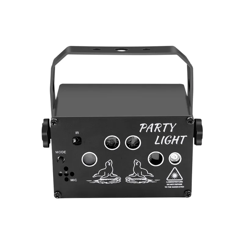 Disco Light RGB LED Laser Stage Beam Lighting Sound Activated DJ Party Lights With Strobe Flash Effect Usb Power Projector Lamp