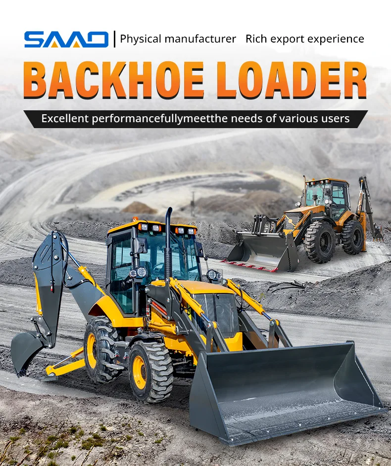 Free Shipping 4x4 Backhoe Earth-moving Machinery diesel Front Loader ...