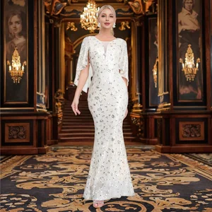 Clothing Manufacturer New Women's Fashion Ball Gown Ladies' Evening Dress Sequin Mermaid Elegant Dress Party Wear