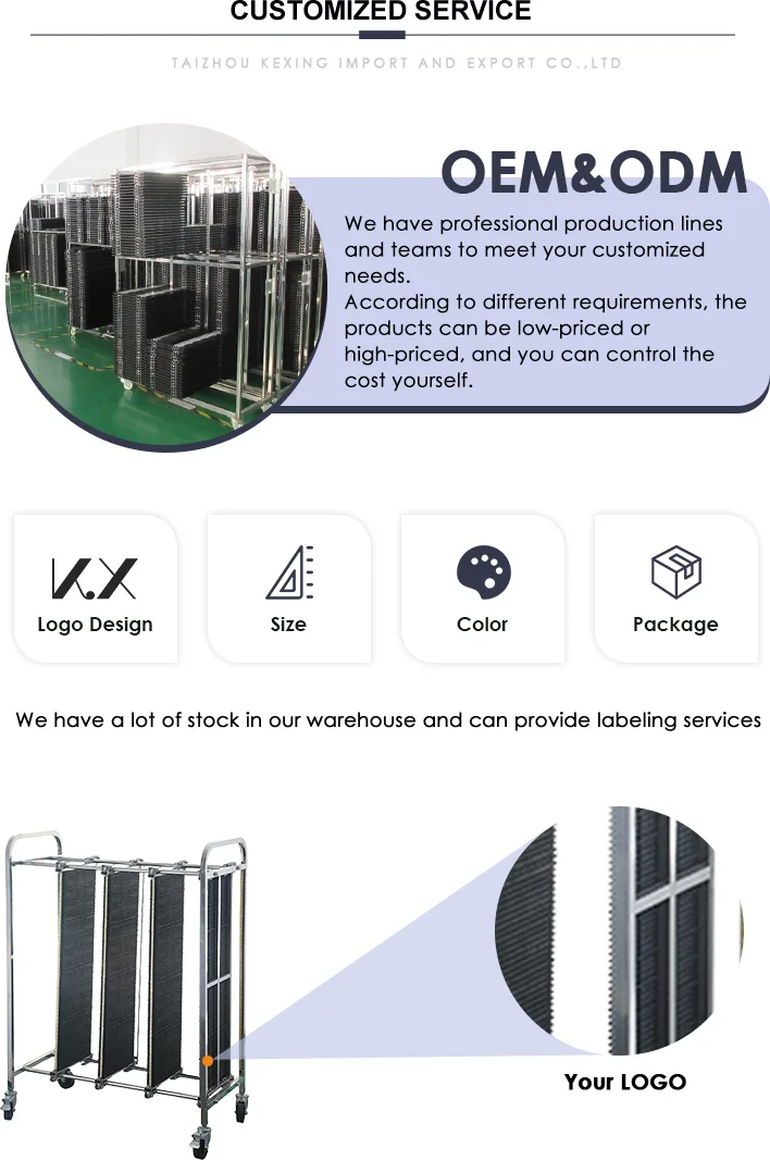 High Quality Vertical ESD PCB Storage Cart - Stainless Steel Trolley