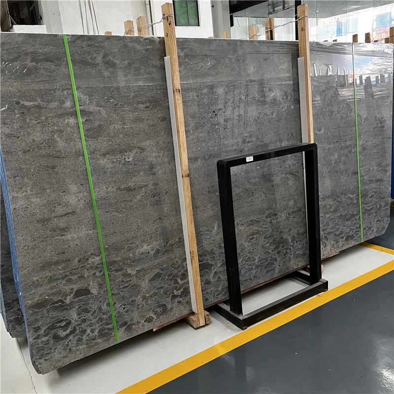 Batu Alam Berkualitas Tinggi, Marmer Abu-abu Bulan Poles, Lempengan Besar, Permukaan Batu, Pelapis Dinding, Veneer, Ubin Lantai untuk Hotel