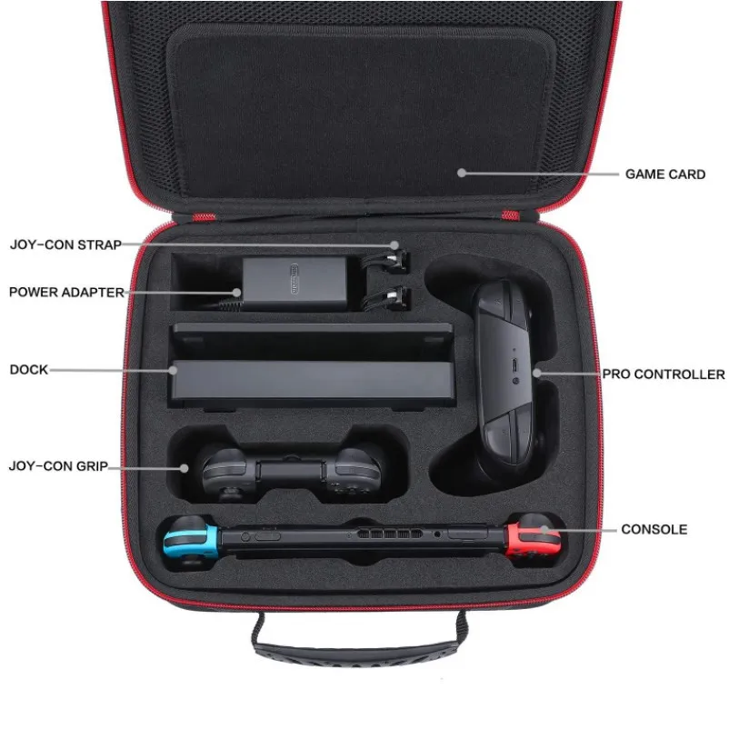 Large Capacity Storage EVA Case for Nintendo Switch Console Special Durable Travel EVA Video Game Case Pouch  Hard Carry