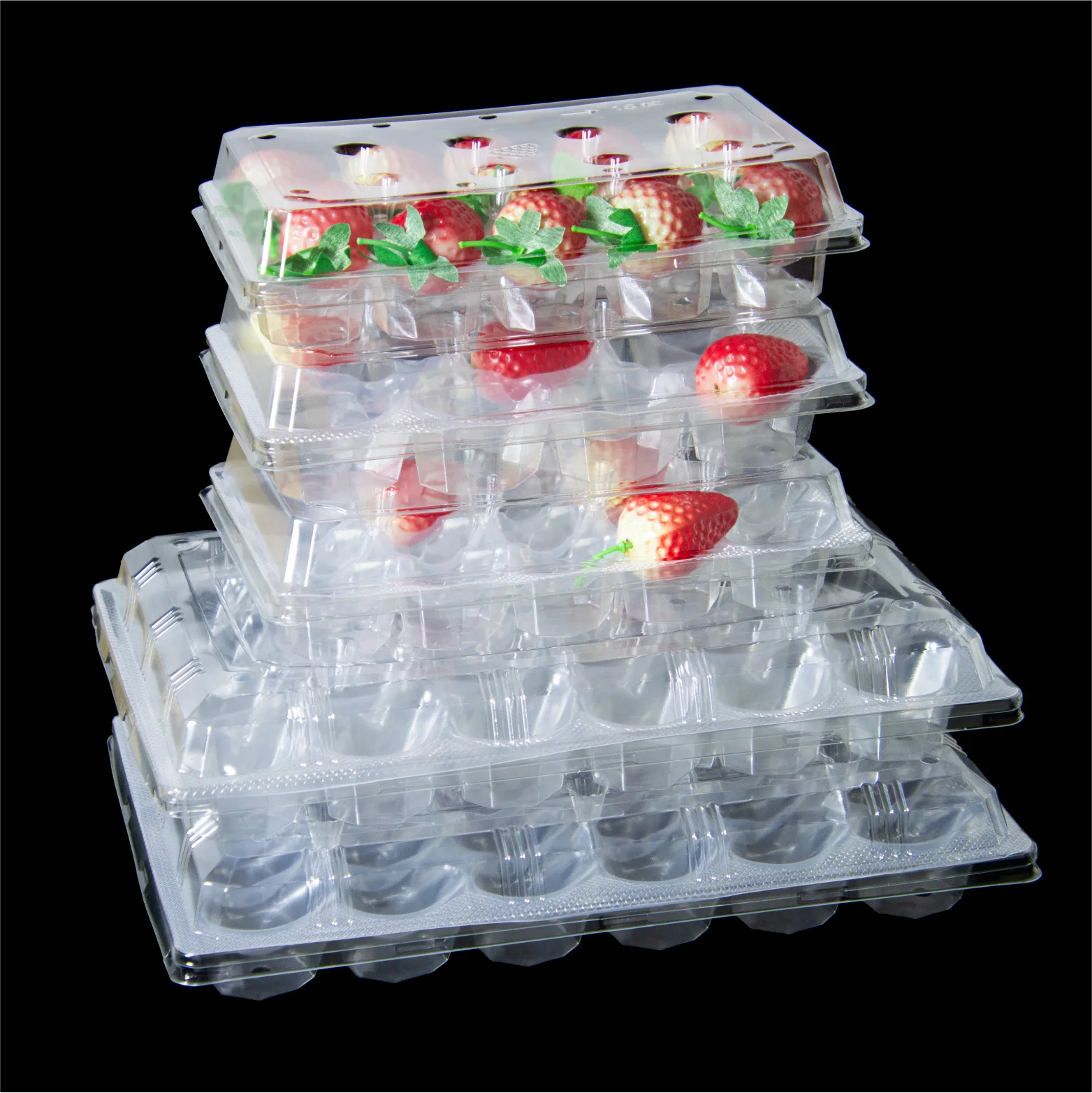 Professional Customizable Plastic Tray Recyclable Strawberry Printed Packaging Box