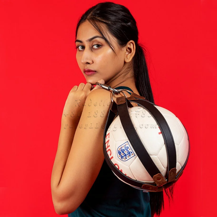 Portable Leather Soccer Ball Holder Durable Water Resistant