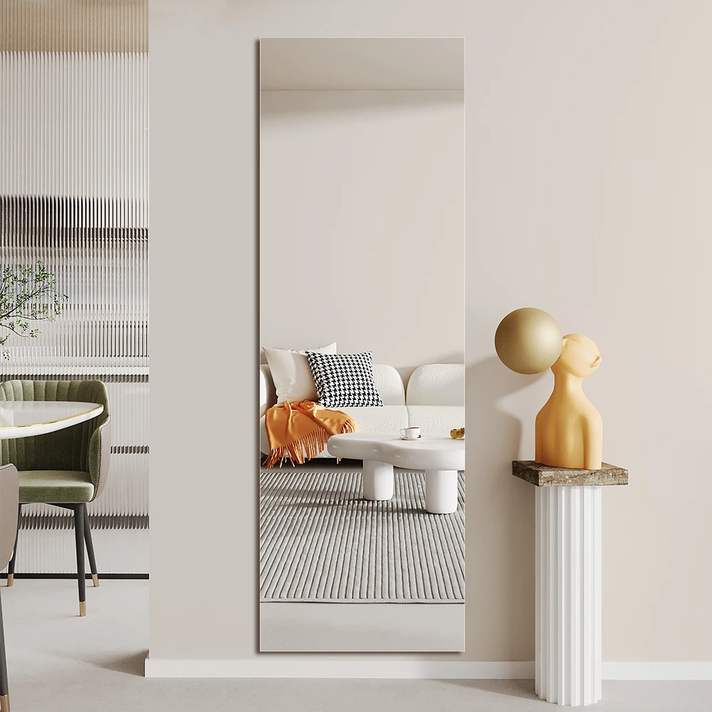 Fashion Design Rectangular Specchio Flat or Beveled Glass Frameless Floor Mirror Full Length Large Size Decor Mirror Living Room
