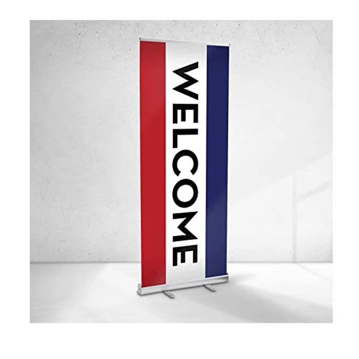 Высокое качество Добро пожаловать Выдвижной сверните вверх стойку знамени Регулируемая