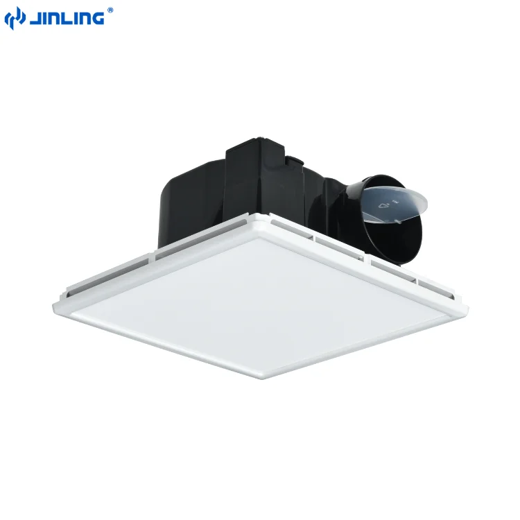 JINLING 2 in 1 Ceiling Duct Pipe Tubular Bathroom Toilet Ventilation Fan Exhaust Fan With LED Lighting