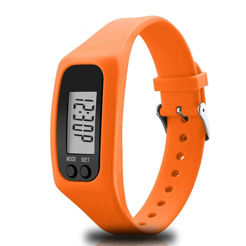 Promotional Waterproof Step Distance Calorie Counter Fitness Tracker Segment Code Screen Wrist Pedometer