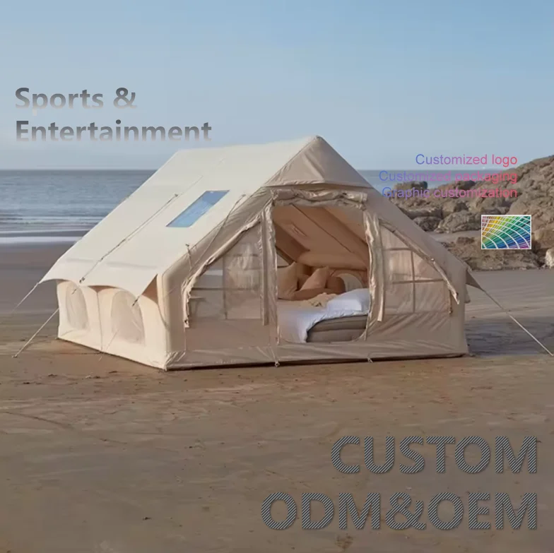All-Season Outdoor Inflatable Tent Oxford Fabric Rainproof Universal Camping Tent