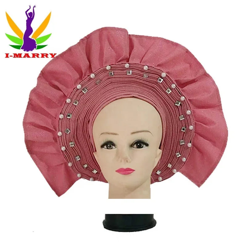 2020 головной убор с жемчугом и бриллиантами тюрбан для женщин автоматический галстук-бабочка модный