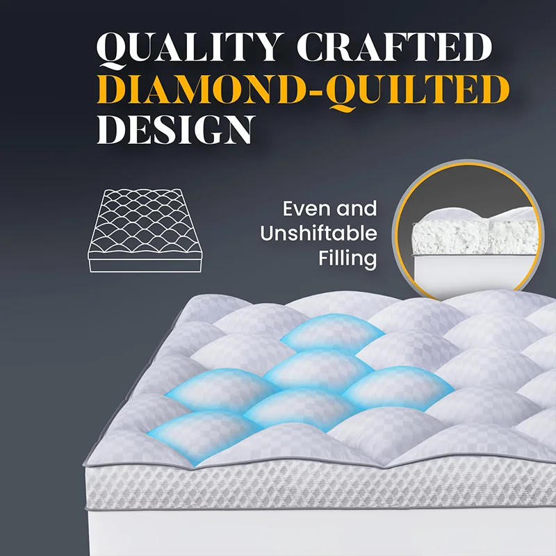Breathable mattress topper soft foam filling material cross-section