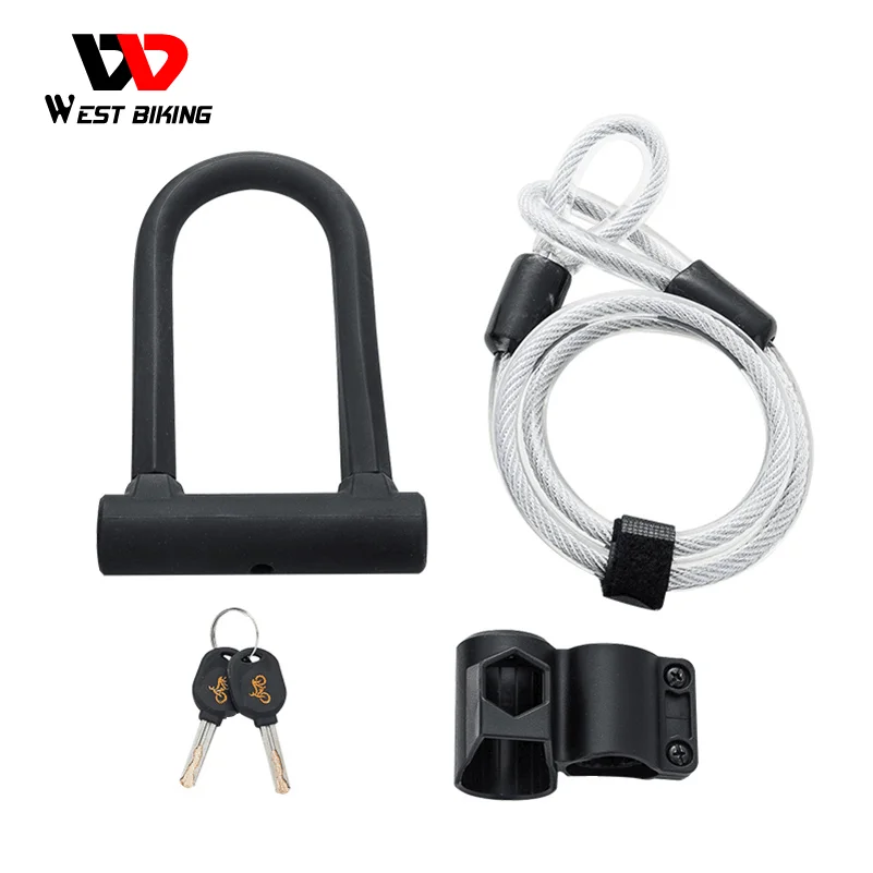 West Biking Bike U-lock Steel Mtb Road 