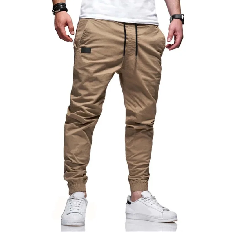 Men’s Cotton Jogger Pants – Streetwear Style with Drawstring Waist