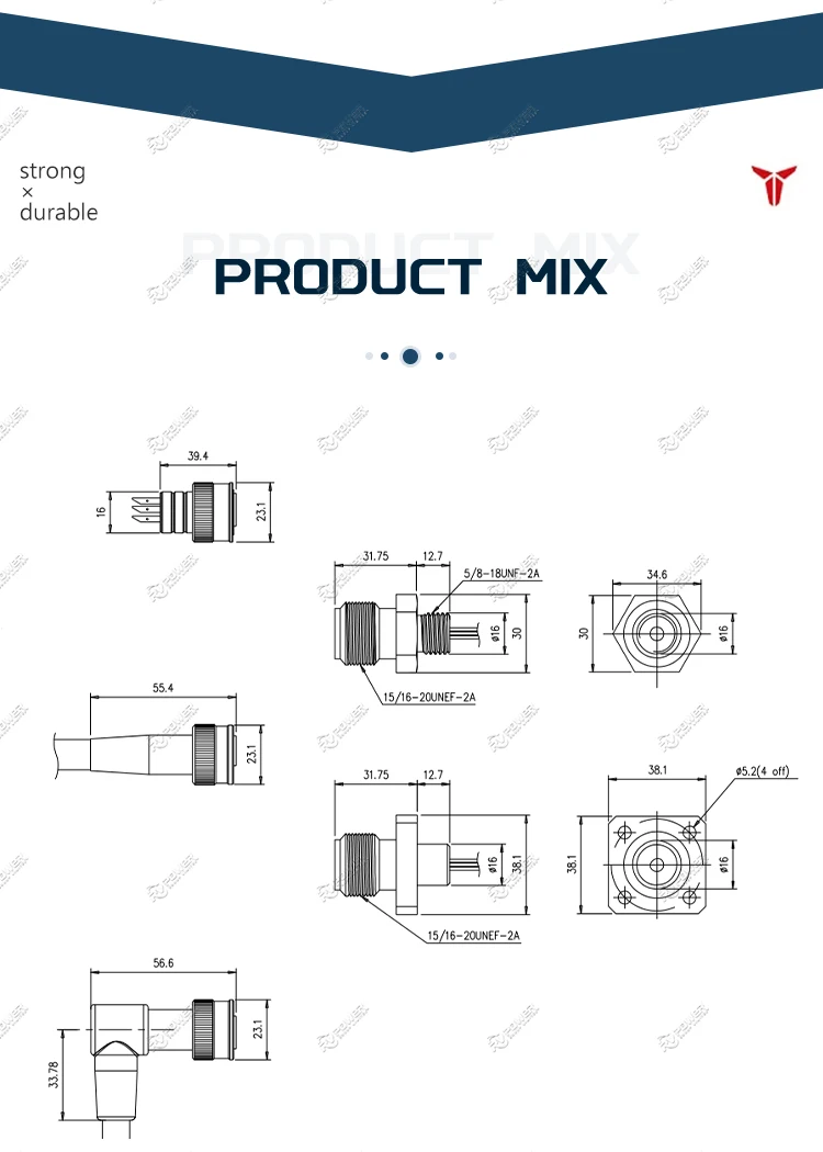 5507-1508-0001 Mini 8-Pin 15 Shell Bulkhead Connectors