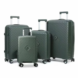 Unisex Luxury 4-Piece Customized Simple Carry-On PP Luggage TSA Airport Travel Spinner Caster Direct Factory-Unisex Luxury