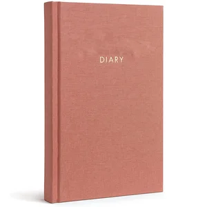 Hot Sale Hardcover Daily Agenda Planner CMYK Printed Hard Paper Hot Stamping PU Leather Linen Cover for Organization Gift Use