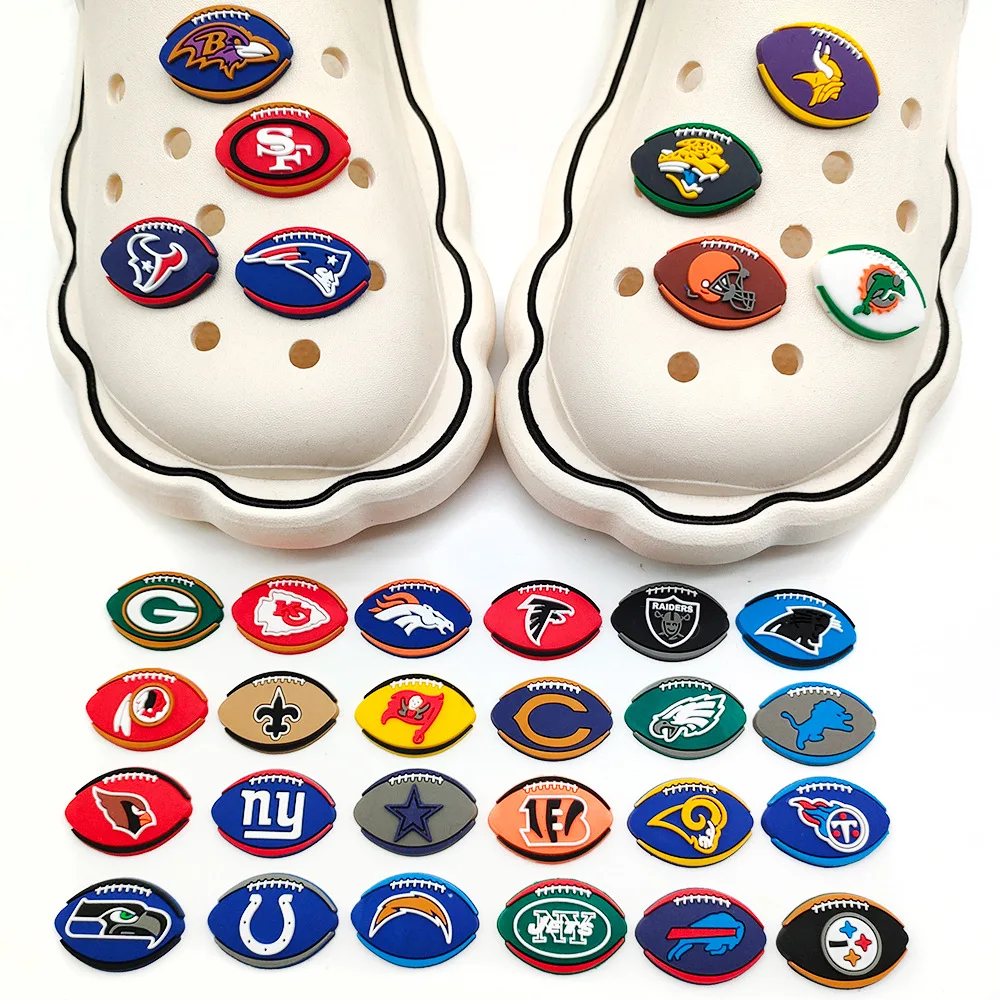 Trendy Sports Clog Charms Nfl Football Clog Charms Boys Rugby Team Shoe