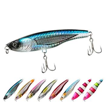 125mm 80g High Quality Hard Bait Big Game Saltwater Bass Fishing Bait Casting Topwater Plastic Stickbait Pencil Lure – Popper – view 2