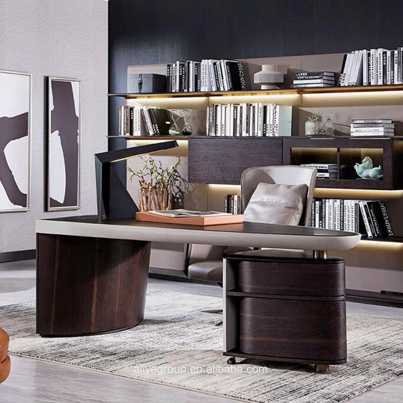 Italian Design Office Desk - Luxury Modern Marble Top