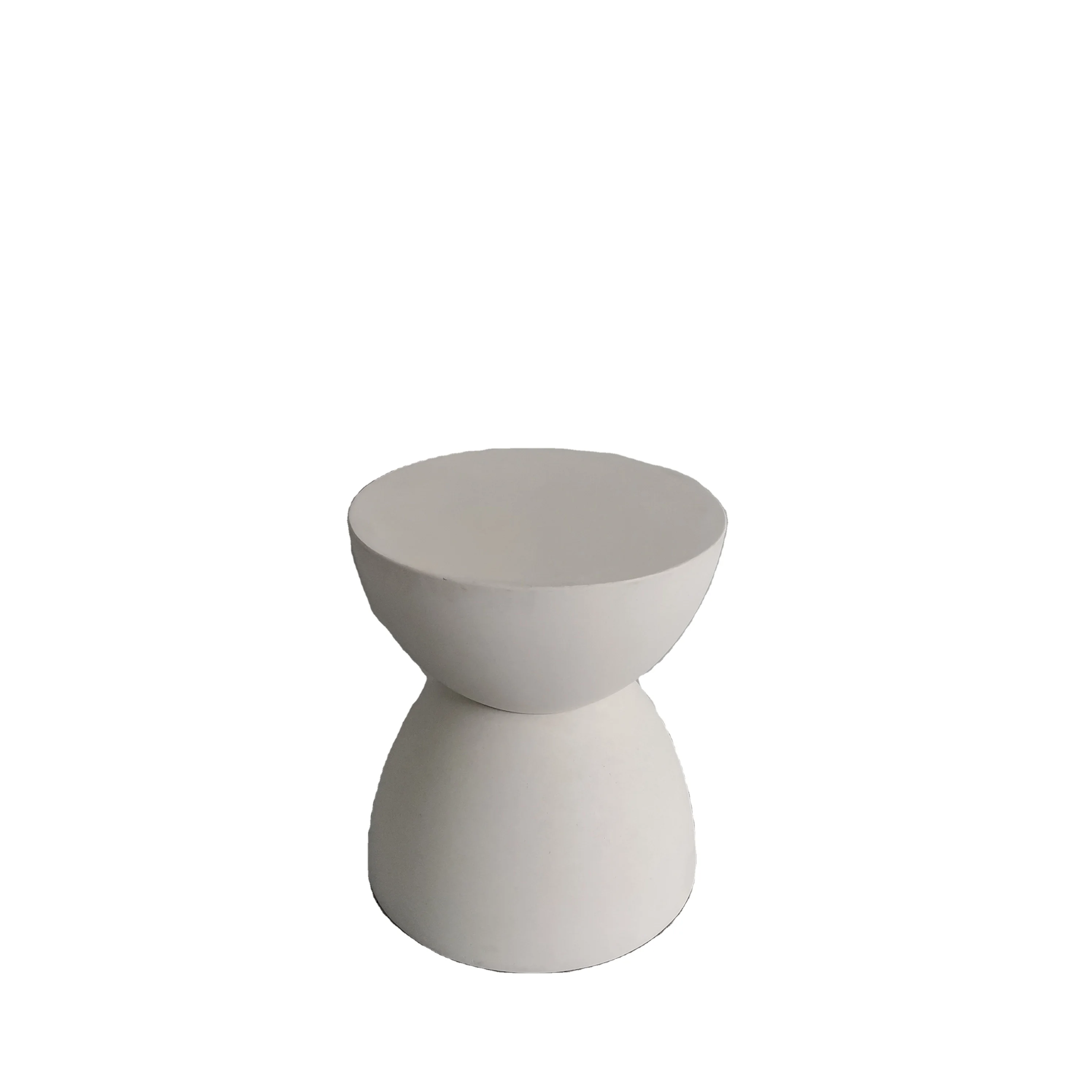 Side Table Modern Coffee Table  White Concrete Furniture Coffee Table