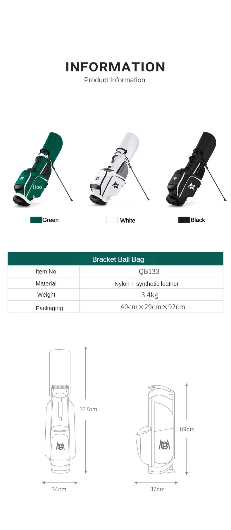 Custom Service Waterproof Nylon Golf Gun Bag Transparent Outdoor Sports ...