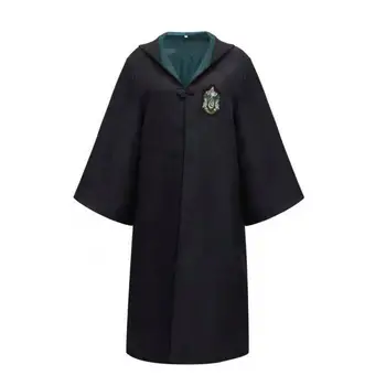 Multiple Style Wizard Cape Cosplay Costume Slytherin College Uniform Potter Hooded Cloak with Tie Harry Robe with Hat&Glasses