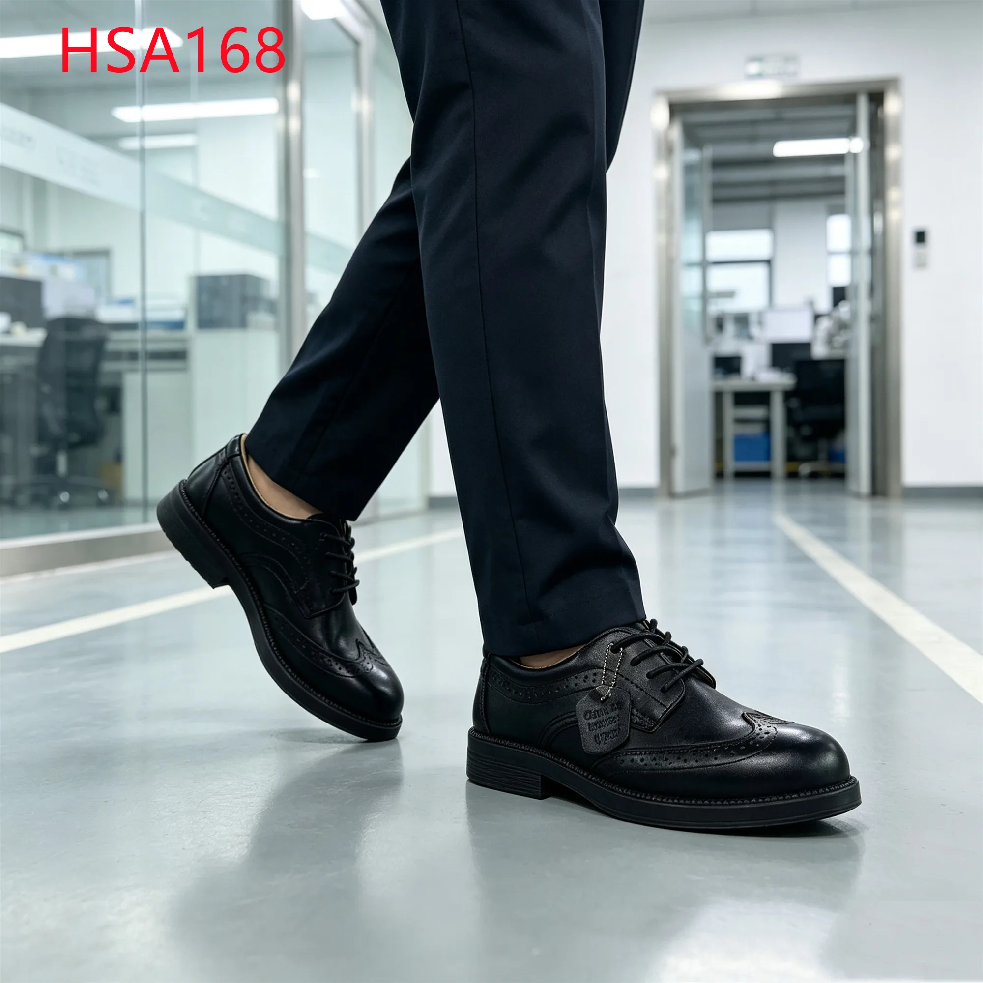 LXG,Factory Inspection Brogue Carving Hua Singh Men Leather Shoes Gemba Walk Anti-hit Manager Safety Shoes in Kenya HSA168