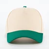 Beige spliced green brim